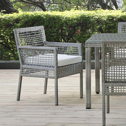 Audrey Outdoor Patio Wicker Rattan Dining Armchair - living-essentials
