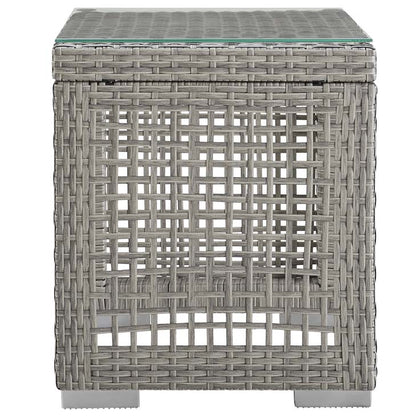 Audrey Outdoor Patio Wicker Rattan Side Table - living-essentials