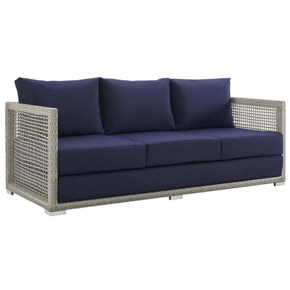 Audrey Outdoor Patio Wicker Rattan Sofa - living-essentials