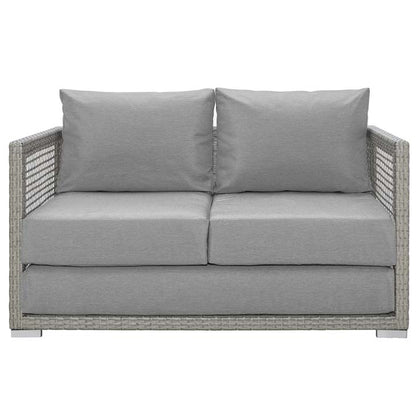 Audrey Outdoor Patio Wicker Rattan Loveseat - living-essentials
