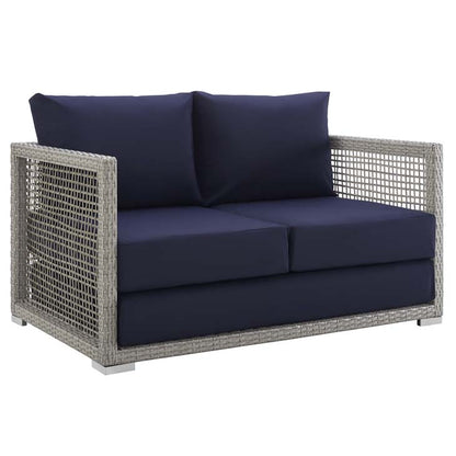 Audrey Outdoor Patio Wicker Rattan Loveseat - living-essentials