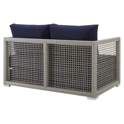 Audrey Outdoor Patio Wicker Rattan Loveseat - living-essentials