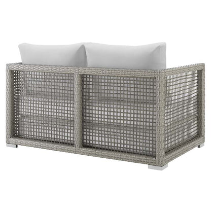 Audrey Outdoor Patio Wicker Rattan Loveseat - living-essentials