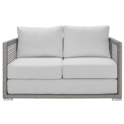 Audrey Outdoor Patio Wicker Rattan Loveseat - living-essentials