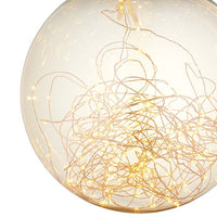 Fairy 8" Amber Glass Globe Ceiling Light Pendant Chandelier - living-essentials