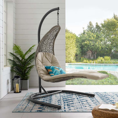 Landscape Hanging Chaise Lounge Outdoor Patio Swing Chair - living-essentials