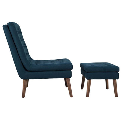 Monty Upholstered Lounge Chair and Ottoman - living-essentials