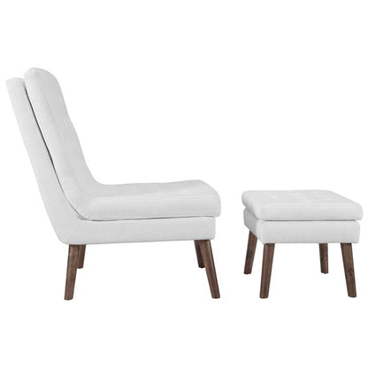 Monty Upholstered Lounge Chair and Ottoman - living-essentials