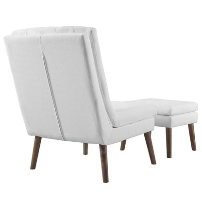 Monty Upholstered Lounge Chair and Ottoman - living-essentials