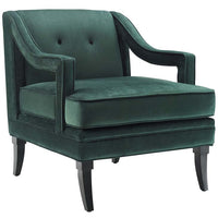 Coincide Button Tufted Upholstered Velvet Armchair - living-essentials