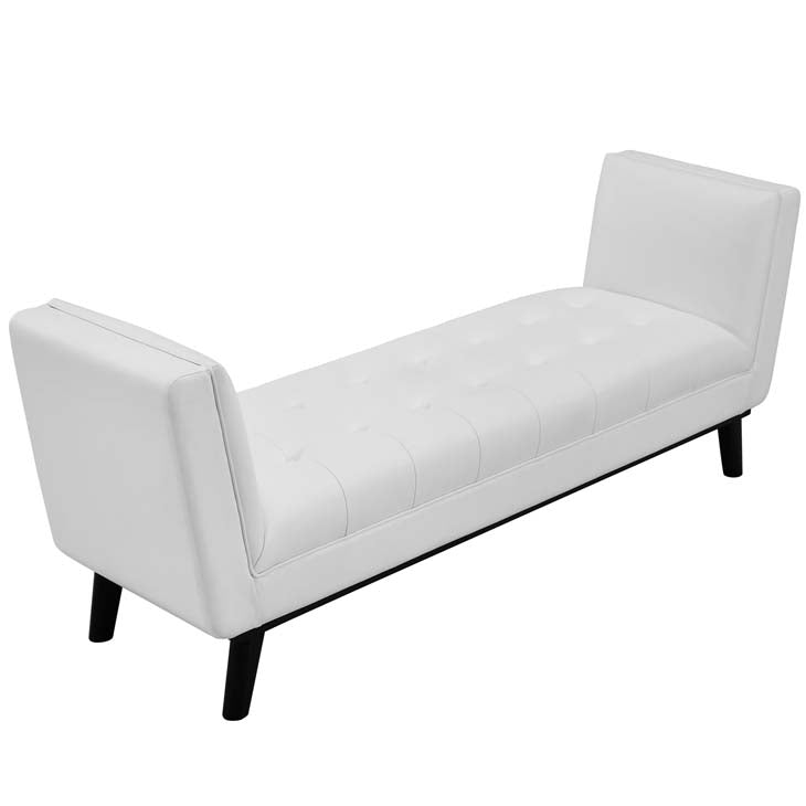 Heaven Tufted Button Faux Leather Accent Bench - living-essentials