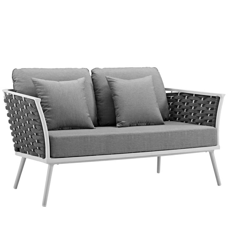 Standpoint Outdoor Patio Aluminum Loveseat - living-essentials