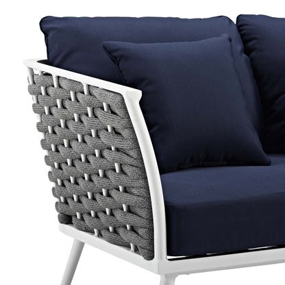 Yanick Outdoor Patio Aluminum Loveseat