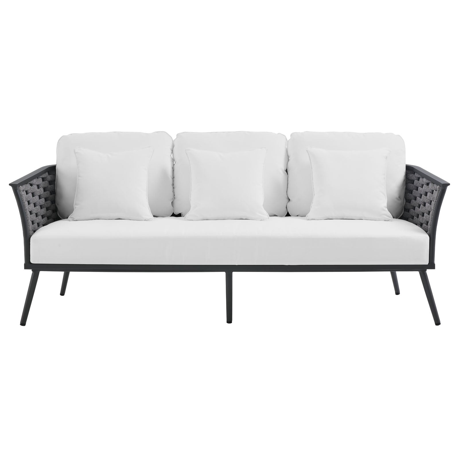 Yanick Outdoor Patio Aluminum Sofa