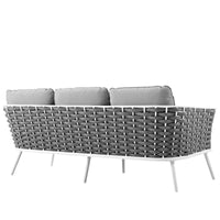 Yanick Outdoor Patio Aluminum Sofa
