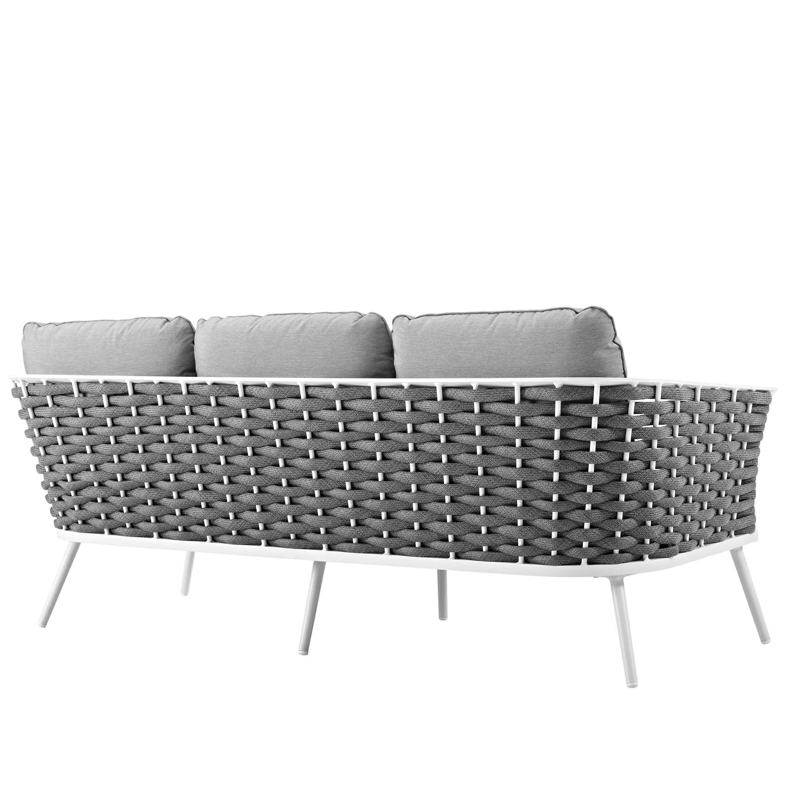 Yanick Outdoor Patio Aluminum Sofa