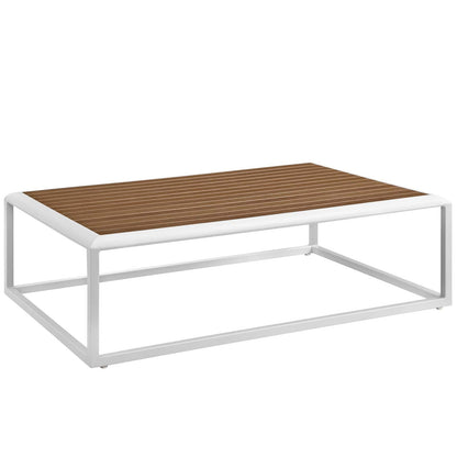 Yanick Outdoor Patio Aluminum Coffee Table