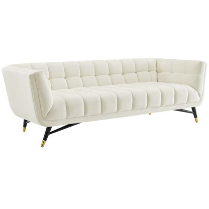 Adept Upholstered Velvet Sofa - living-essentials