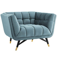 Adept Upholstered Velvet Armchair - living-essentials