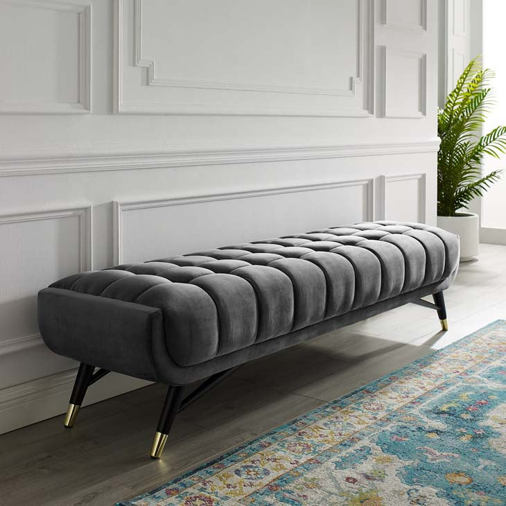 Adept Upholstered Velvet Bench - living-essentials