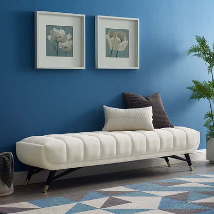 Adept Upholstered Velvet Bench - living-essentials