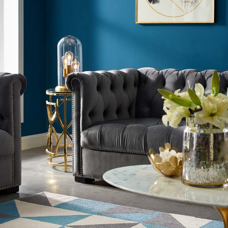 Henry Upholstered Velvet Sofa - living-essentials