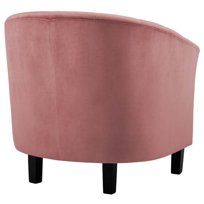Prospect Channel Tufted Upholstered Velvet Armchair - living-essentials