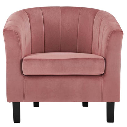 Prospect Channel Tufted Upholstered Velvet Armchair - living-essentials