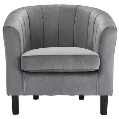 Prospect Channel Tufted Upholstered Velvet Armchair - living-essentials