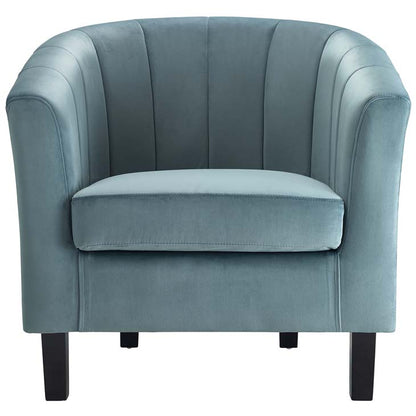 Prospect Channel Tufted Upholstered Velvet Armchair - living-essentials