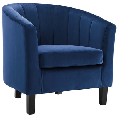 Prospect Channel Tufted Upholstered Velvet Armchair - living-essentials