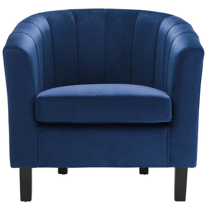Prospect Channel Tufted Upholstered Velvet Armchair - living-essentials