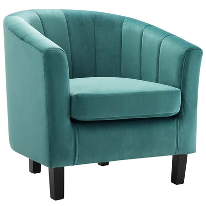 Prospect Channel Tufted Upholstered Velvet Armchair - living-essentials