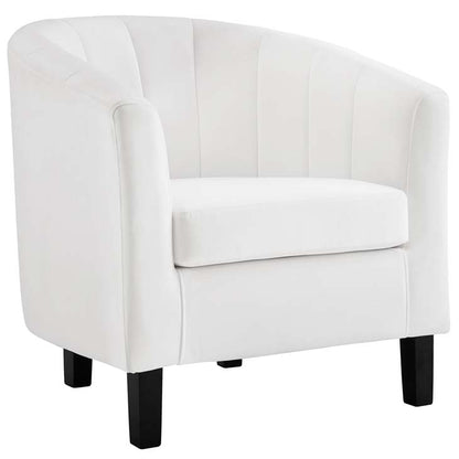 Prospect Channel Tufted Upholstered Velvet Armchair - living-essentials