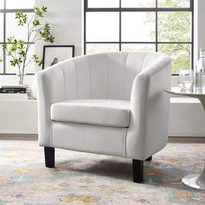 Prospect Channel Tufted Upholstered Velvet Armchair - living-essentials