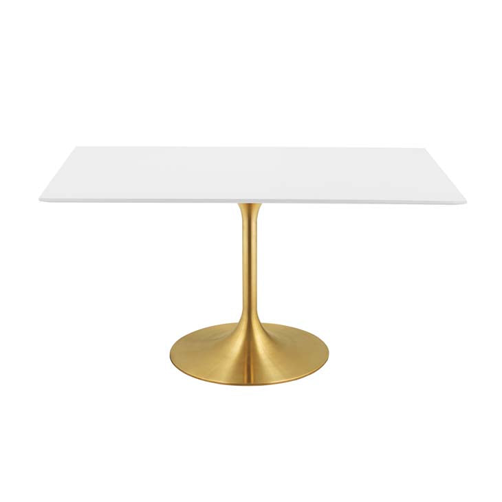 Tulip Style 60" Gold Rectangle Dining Table - living-essentials