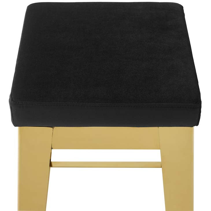 Arrive Gold Stainless Steel Upholstered Velvet Bar Stool - living-essentials