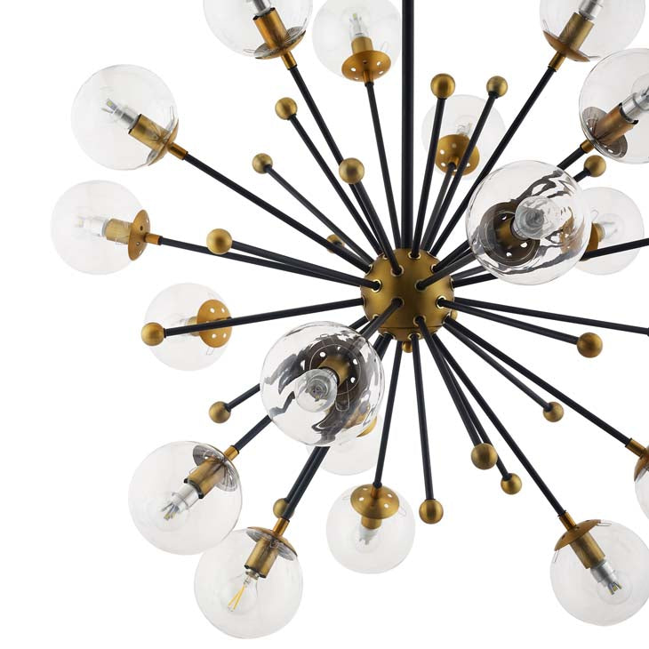 Connie Clear Glass and Brass Ceiling Light Pendant Chandelier - living-essentials