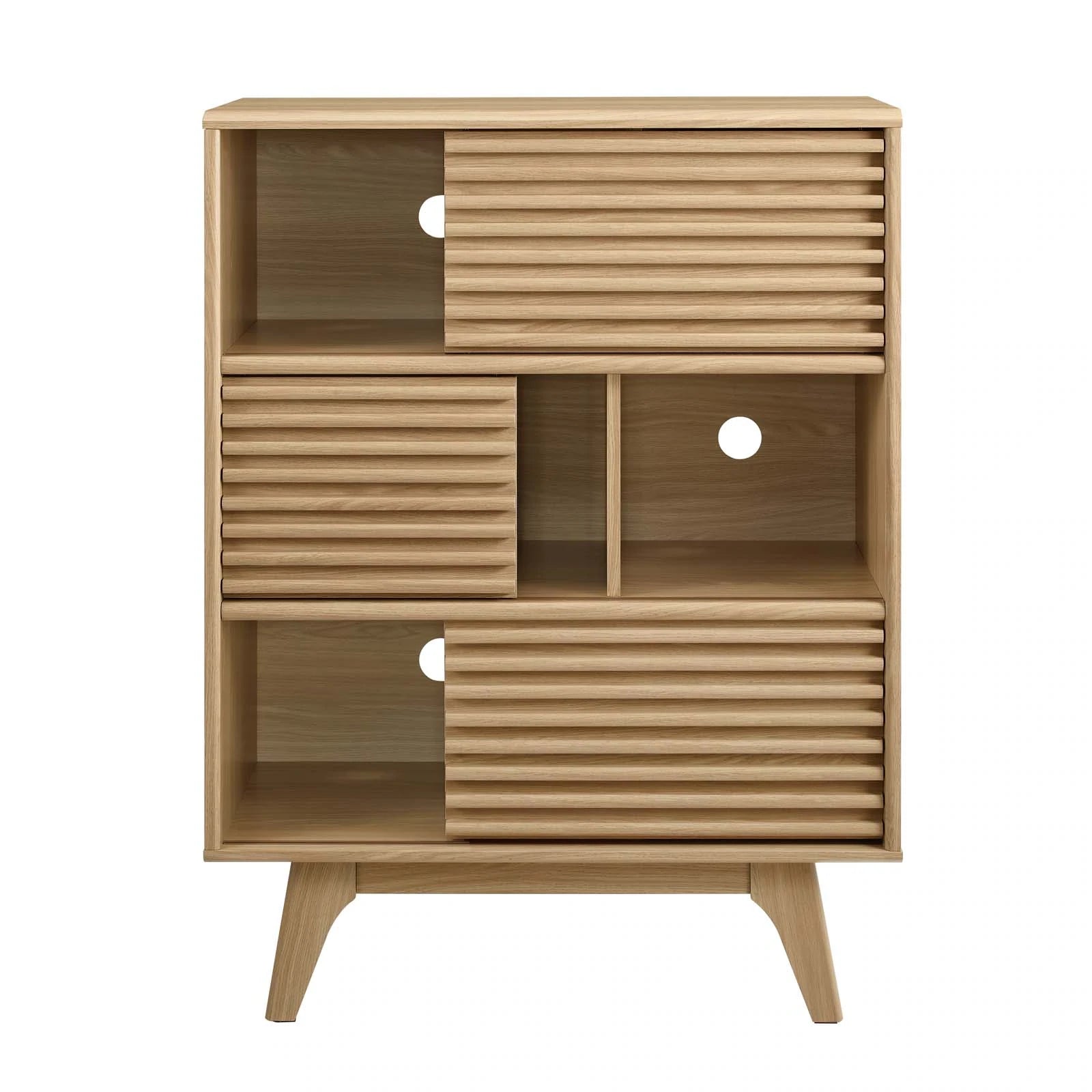 Grana Three-Tier Display Storage Cabinet Stand