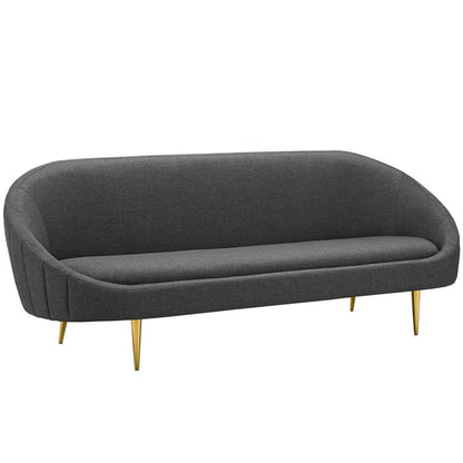 Supreme Vertical Curve Back Fabric Sofa - living-essentials
