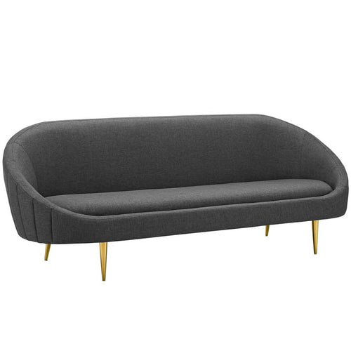 Supreme Vertical Curve Back Fabric Sofa - living-essentials