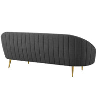 Supreme Vertical Curve Back Fabric Sofa - living-essentials