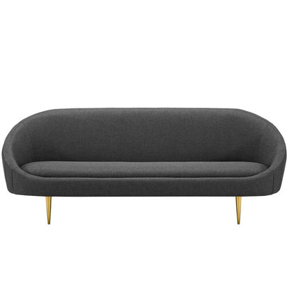 Supreme Vertical Curve Back Fabric Sofa - living-essentials