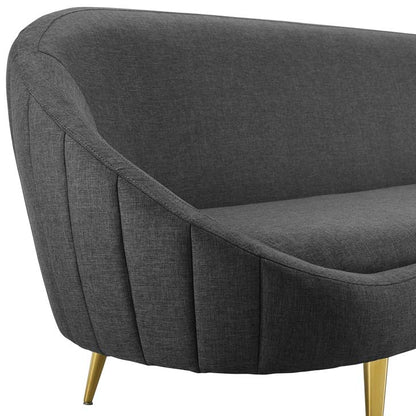 Supreme Vertical Curve Back Fabric Sofa - living-essentials