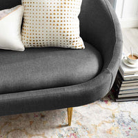 Supreme Vertical Curve Back Fabric Sofa - living-essentials