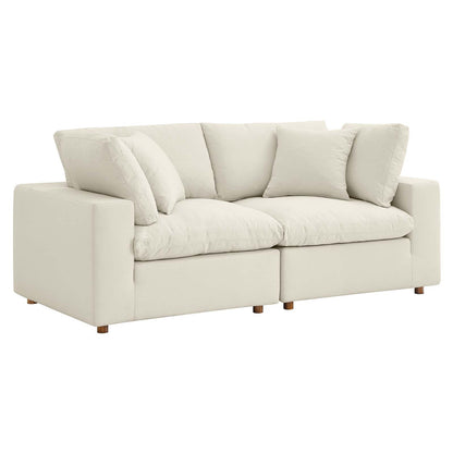 Connie Down Filled Overstuffed 2 Piece Sectional Sofa Set