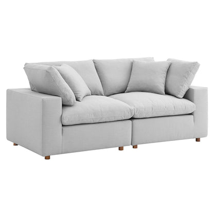 Connie Down Filled Overstuffed 2 Piece Sectional Sofa Set