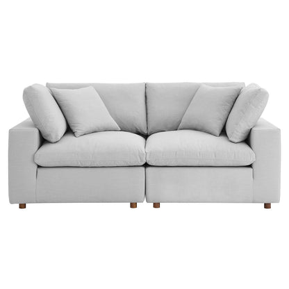 Connie Down Filled Overstuffed 2 Piece Sectional Sofa Set