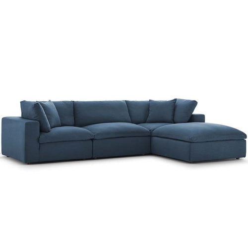 Commix Down Filled Overstuffed 4 Piece Sectional Sofa Set - living-essentials
