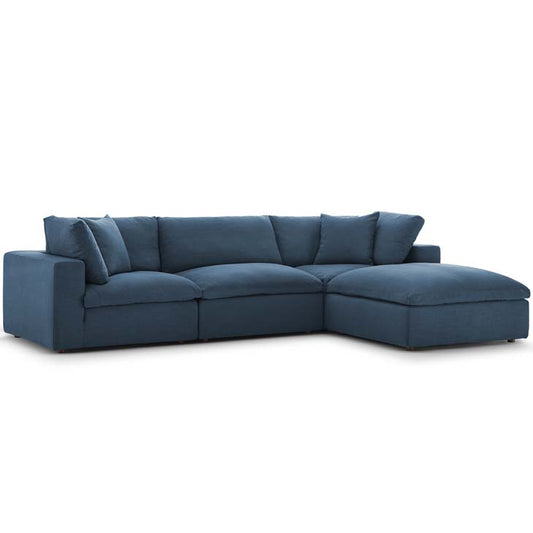 Commix Down Filled Overstuffed 4 Piece Sectional Sofa Set - living-essentials